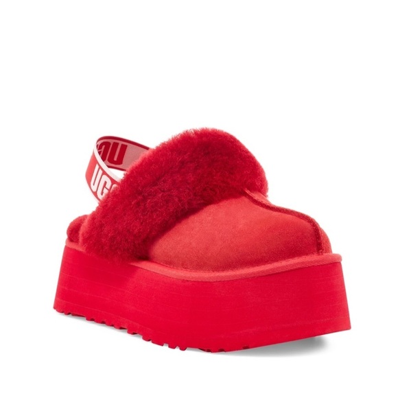 UGG | Funkette Slingback Slippers Ribbon Red Size 5 NEW - Picture 9 of 10